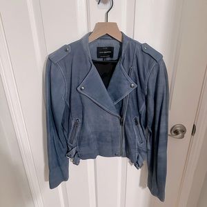Lucky Brand Dusty Blue Leather Jacket